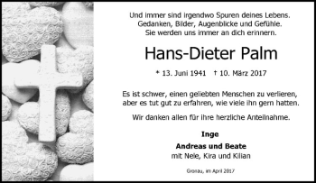 Anzeige von Hans-Dieter Palm von Westfälische Nachrichten