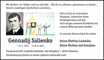 Anzeige von Gennadij Salienko 