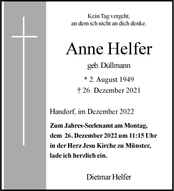 Anzeige von Anne Helfer 