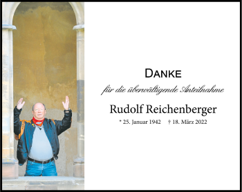 Anzeige von Rudolf Reichenberger 