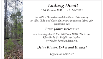 Anzeige von Ludwig Doedt 