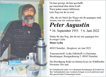 Anzeige von Peter Augustin 