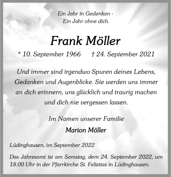 Anzeige von Frank Möller 