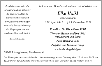 Anzeige von Elke Völkl 