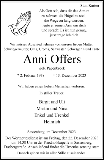 Anzeige von Anni Offers 