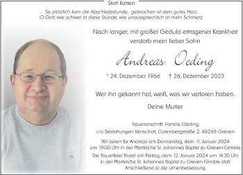 Anzeige von Andreas Oeding 