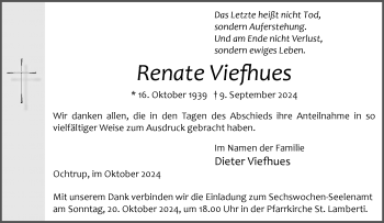 Anzeige von Renate Viefhues 