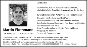 Anzeige von Martin Flothmann 