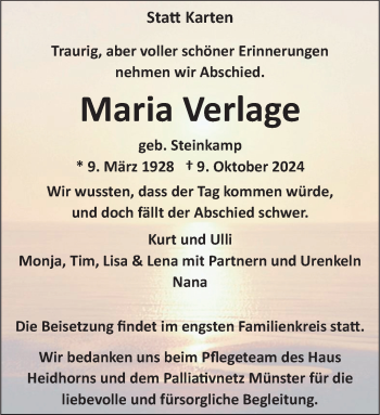 Anzeige von Maria Verlage 