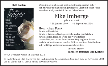 Anzeige von Elke Imberge 