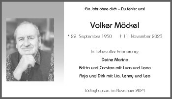 Anzeige von Volker Möckel 