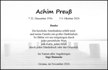 Anzeige von Achim Achim Preuß 