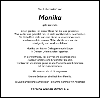 Anzeige von  Monika 