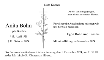 Anzeige von Anita Bohn 