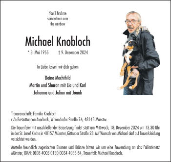 Anzeige von Michael Knobloch 