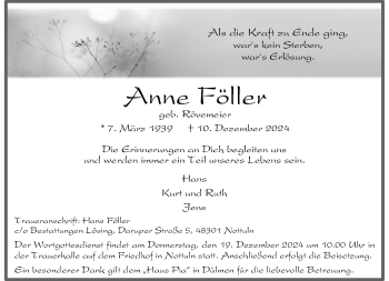 Anzeige von Anne Föller 