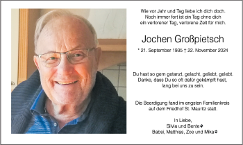 Anzeige von Jochen Großpietsch 