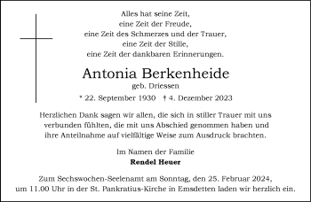 Anzeige von Antonia Berkenheide 