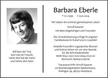 Anzeige von Barbara Eberle 