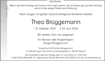 Anzeige von Theo Brüggemann 