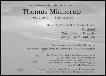 Anzeige von Thomas Minnerup 