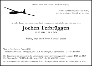 Anzeige von Jochen Terbrüggen 