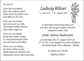 Anzeige von Ludwig Rölver 