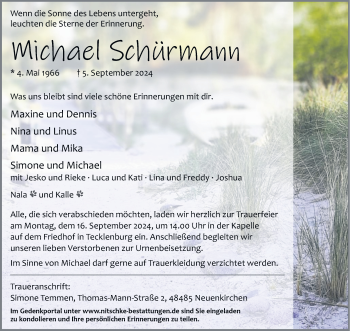 Anzeige von Michael Schürmann 