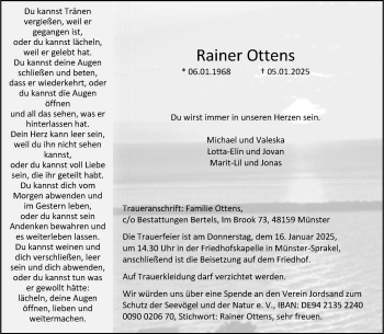 Anzeige von Rainer Ottens 