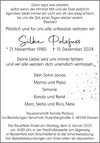 Anzeige von Silke Polsfuss 